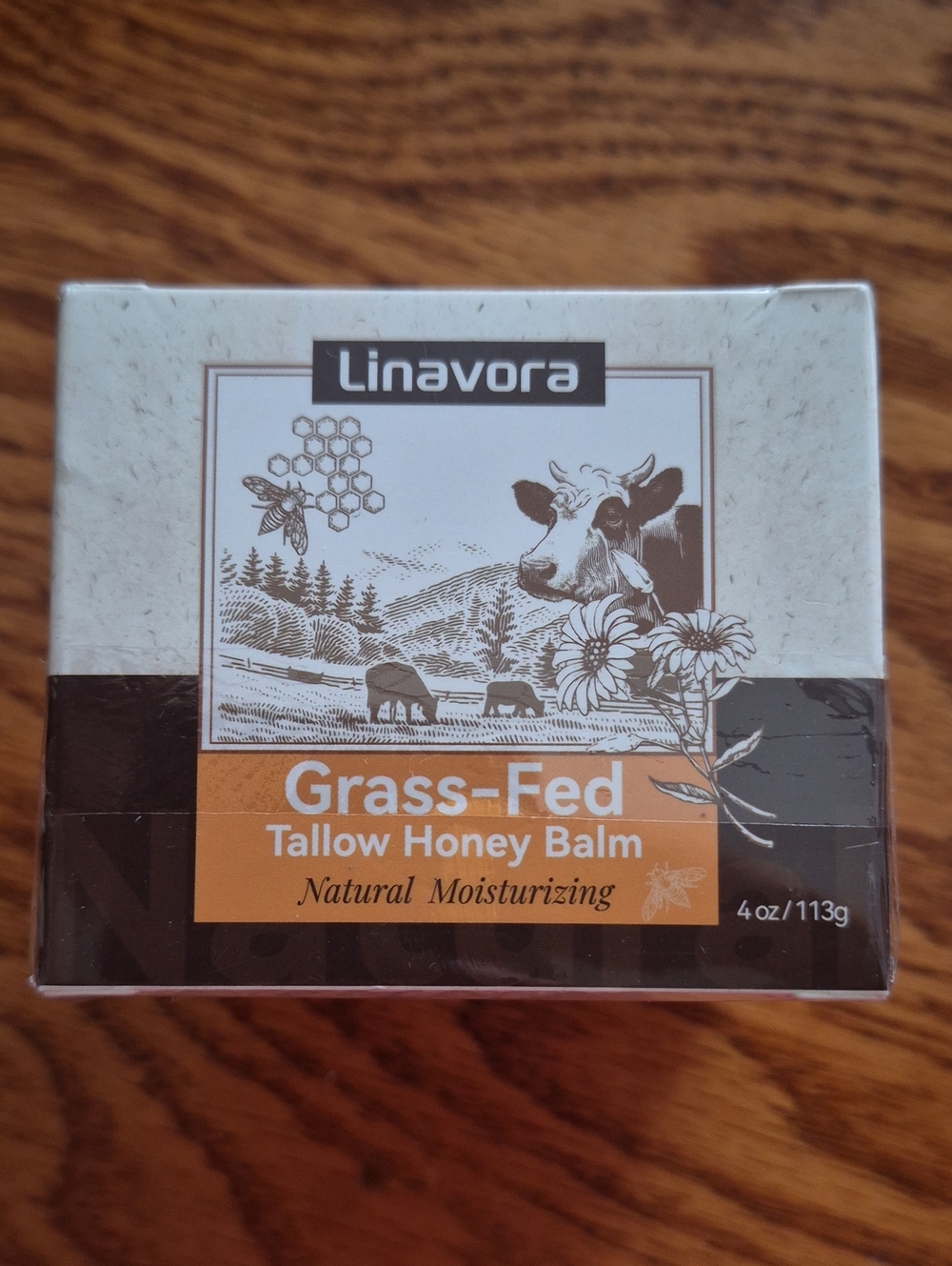 Grass-Fed Tallow Honey Balm - Natural Moisturizing (Brown/Orange)